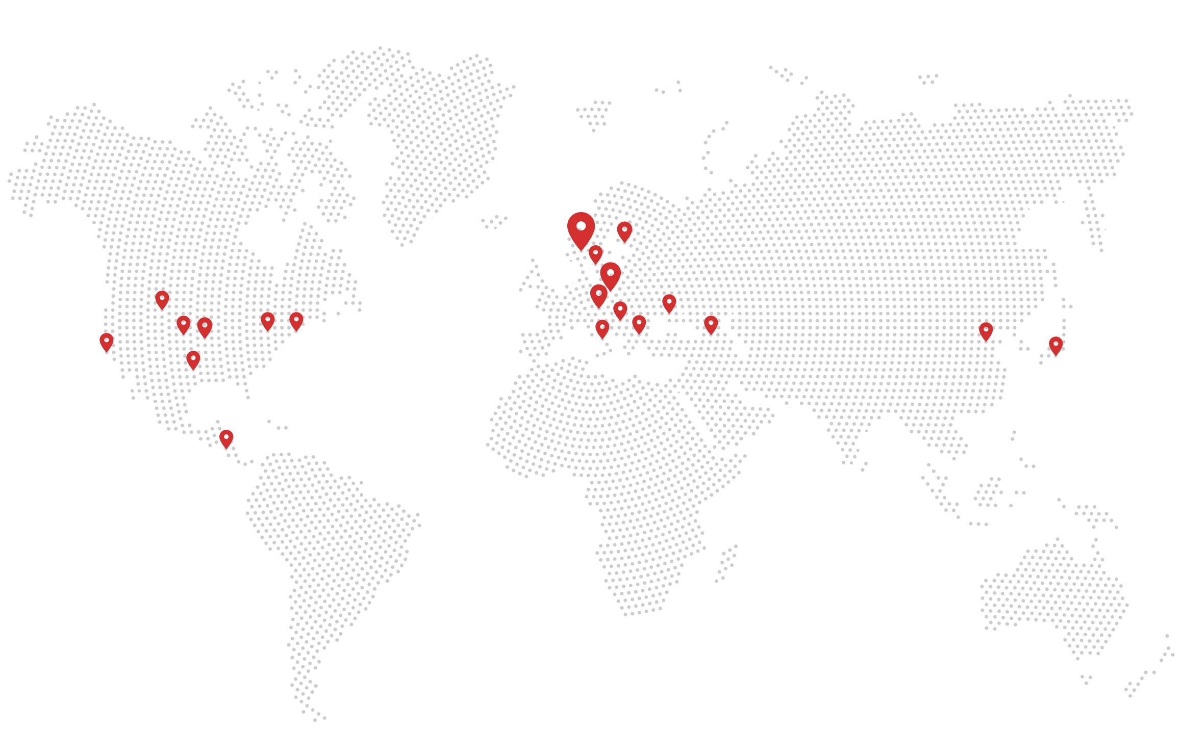 World map with pins showing Northern.tech employee locations